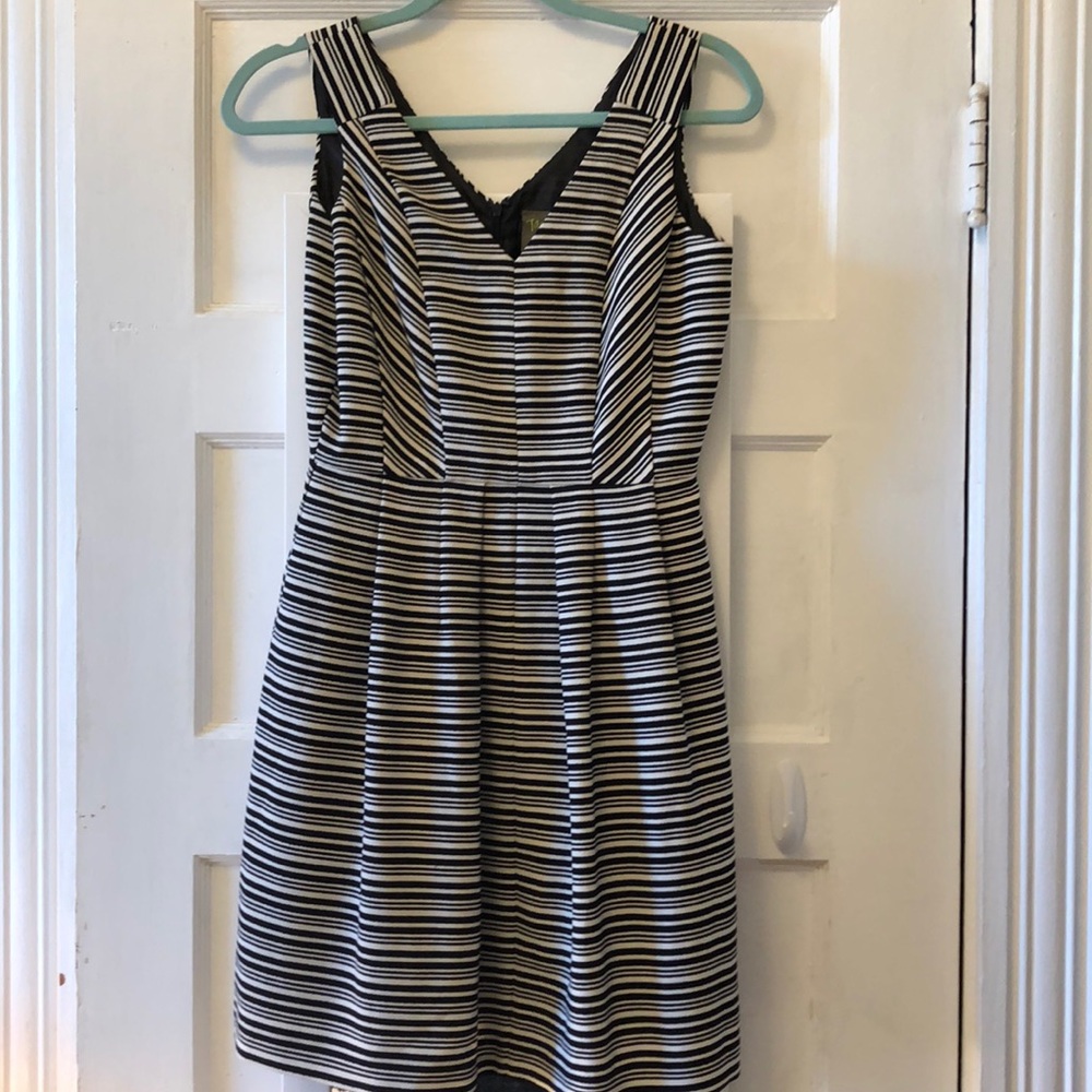 Black and white cocktail dress